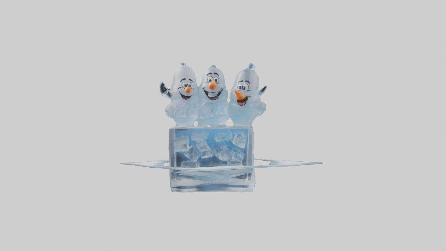 Cartoon Ice Sculpture model 3D model