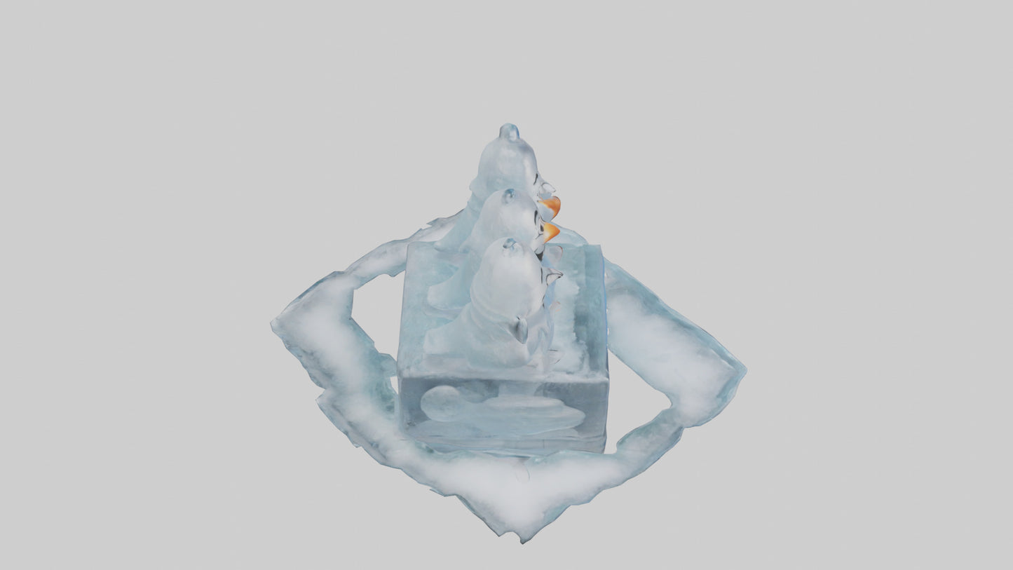 Cartoon Ice Sculpture model 3D model