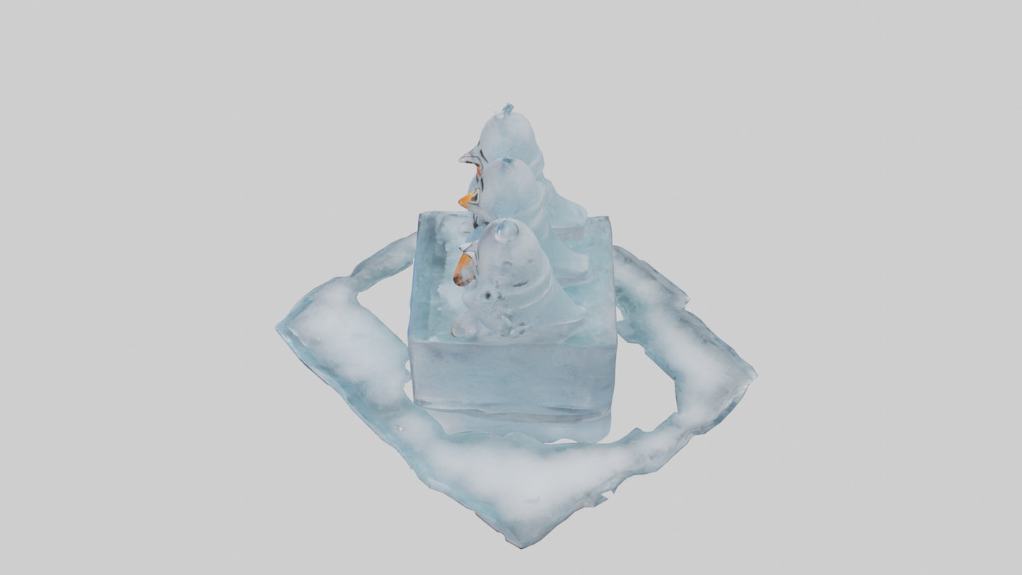 Cartoon Ice Sculpture model 3D model