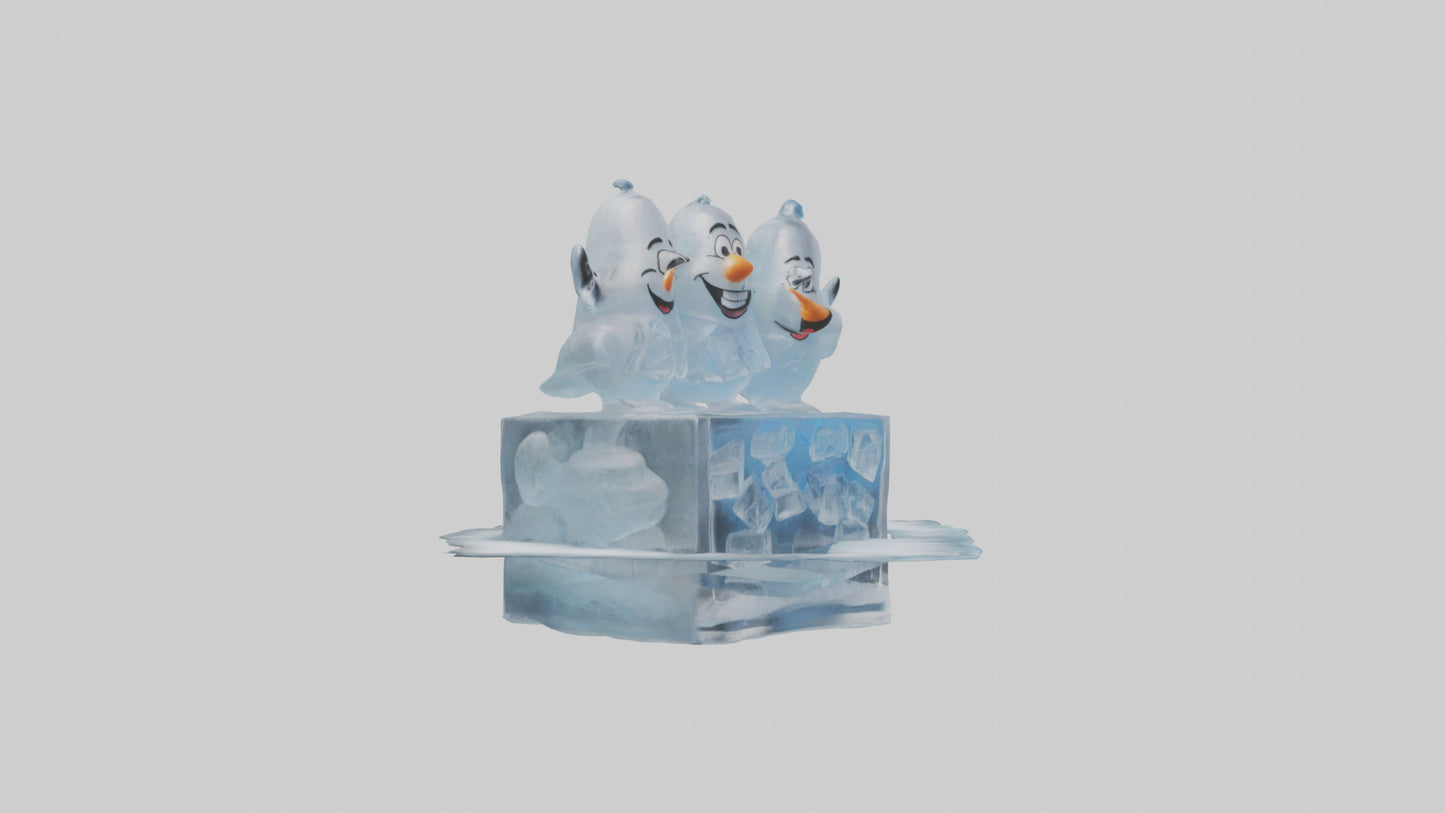 Cartoon Ice Sculpture model 3D model