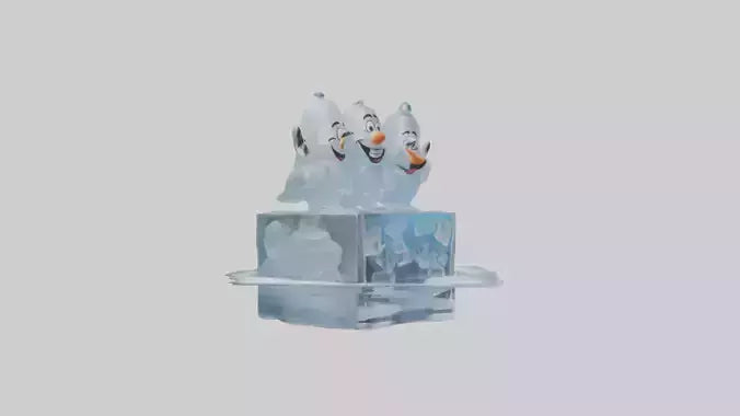Cartoon Ice Sculpture model 3D model