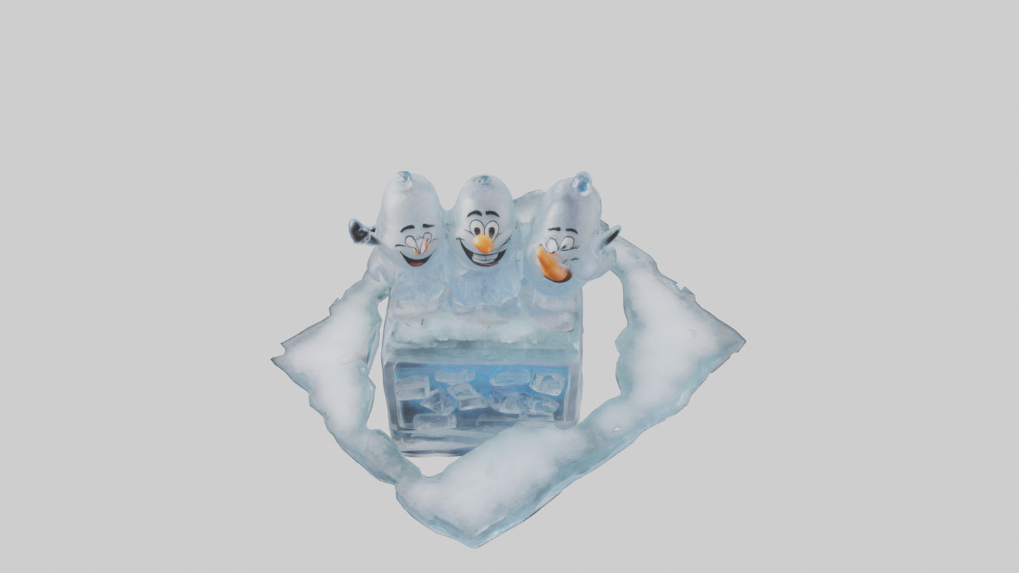 Cartoon Ice Sculpture model 3D model