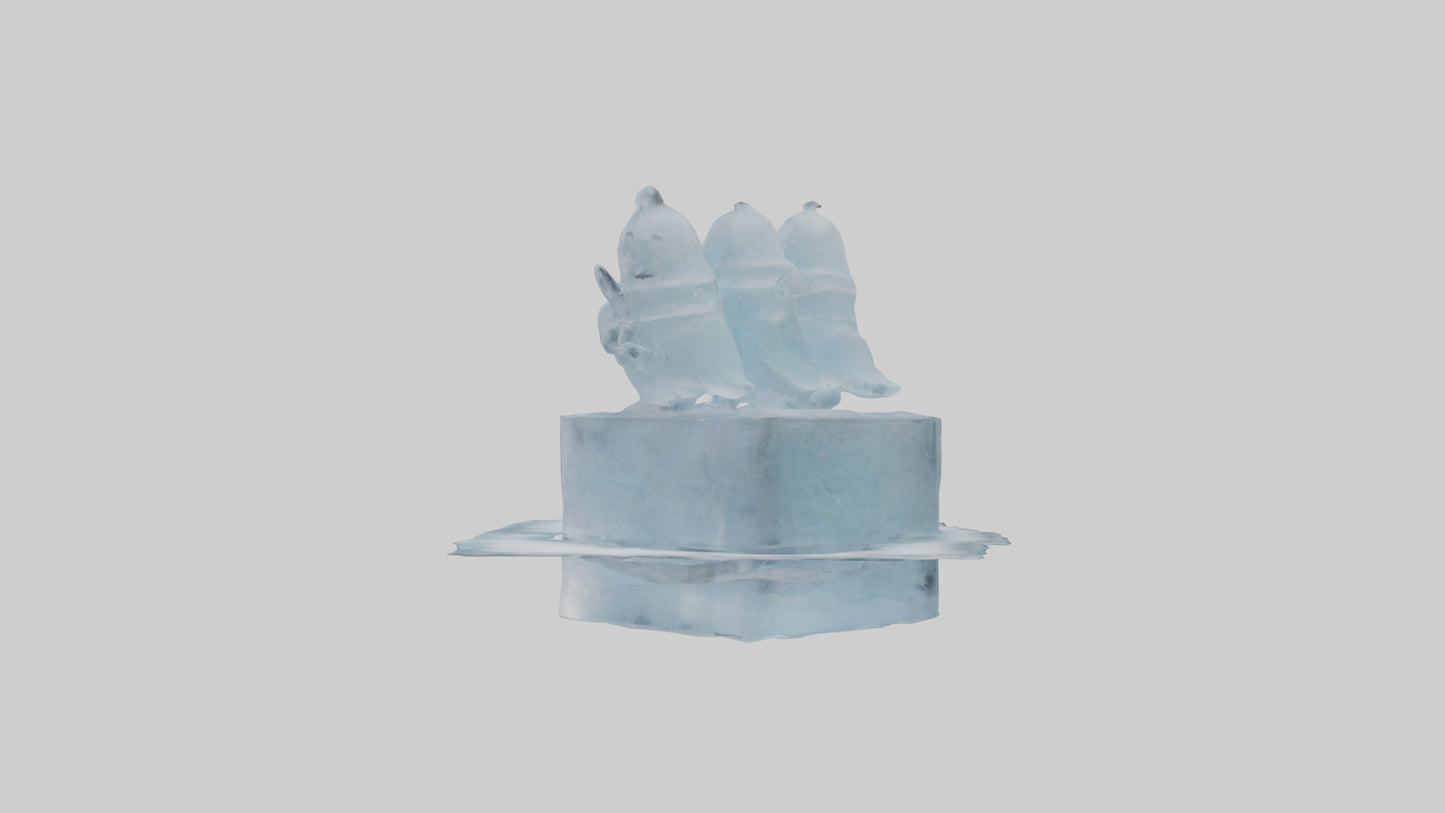 Cartoon Ice Sculpture model 3D model
