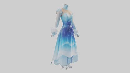 Cartoon Ice Skating Dress model 3D model
