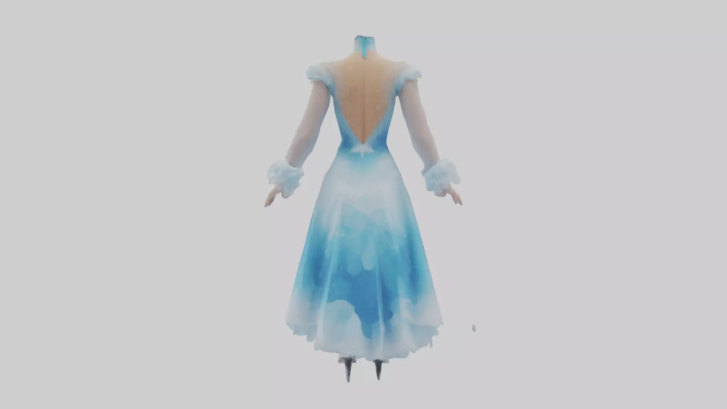 Cartoon Ice Skating Dress model 3D model