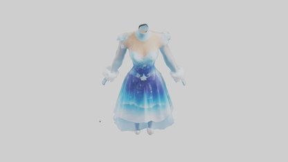 Cartoon Ice Skating Dress model 3D model