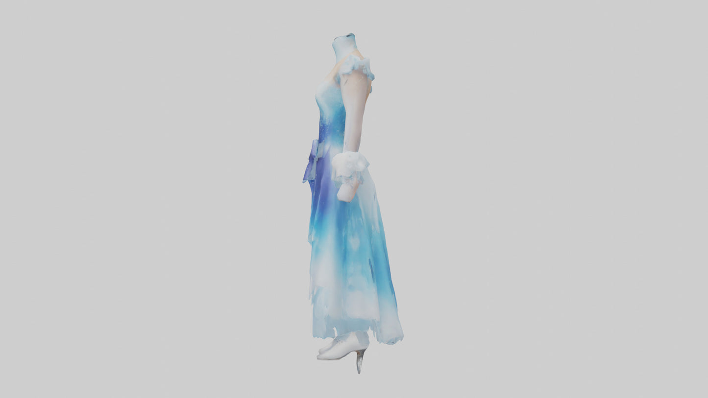 Cartoon Ice Skating Dress model 3D model