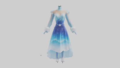 Cartoon Ice Skating Dress model 3D model
