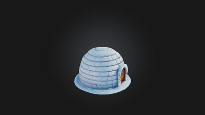 3D model Cartoon Igloo VR / AR / low-poly