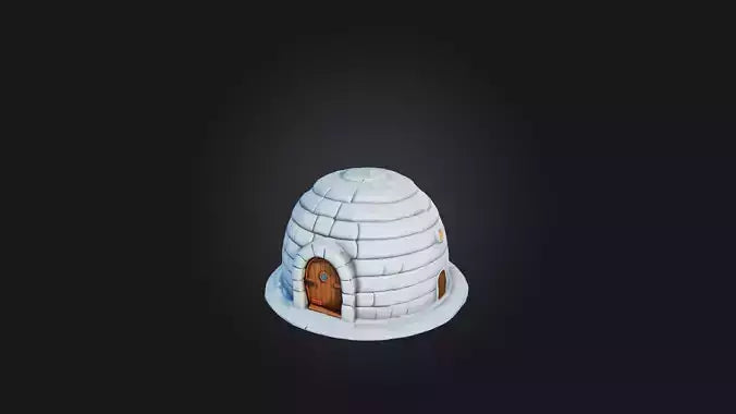 3D model Cartoon Igloo VR / AR / low-poly