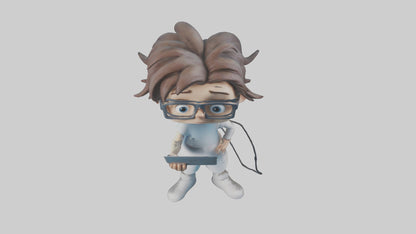 Cartoon IT Specialist model 2 3D model