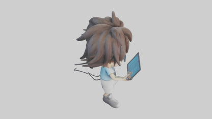 Cartoon IT Specialist model 2 3D model