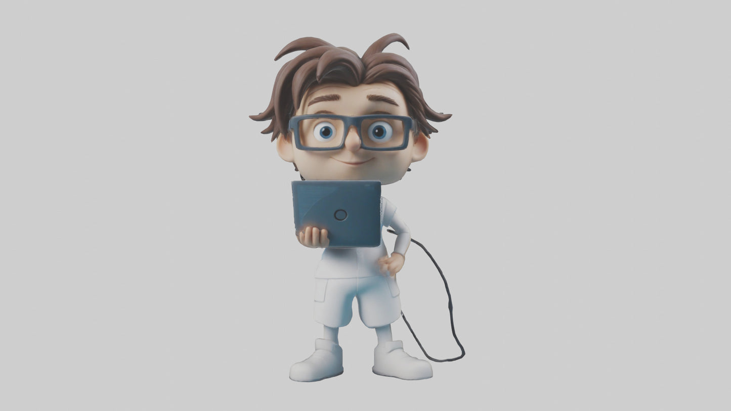 Cartoon IT Specialist model 2 3D model