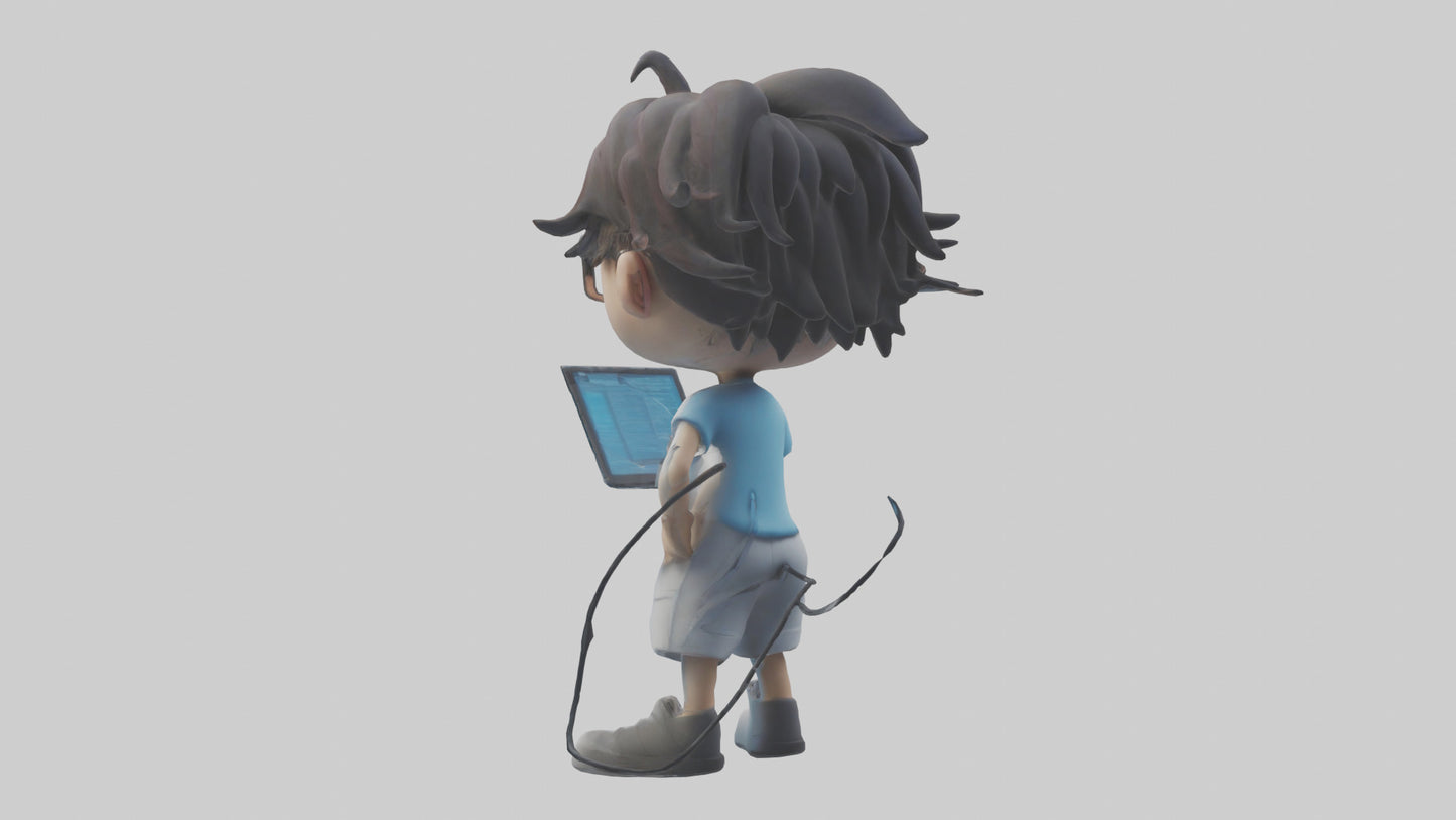 Cartoon IT Specialist model 2 3D model