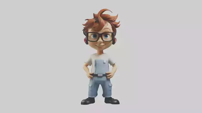 Cartoon IT Specialist model 3D model