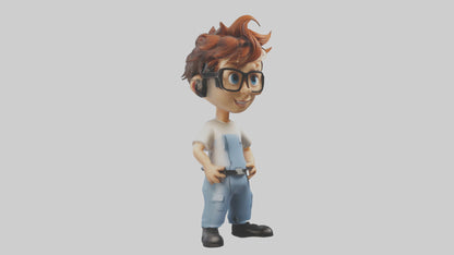 Cartoon IT Specialist model 3D model