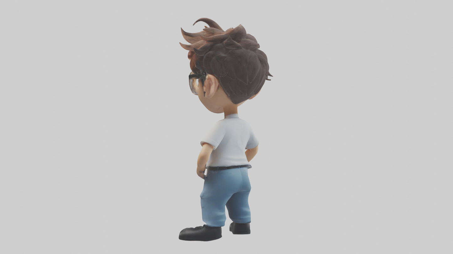 Cartoon IT Specialist model 3D model