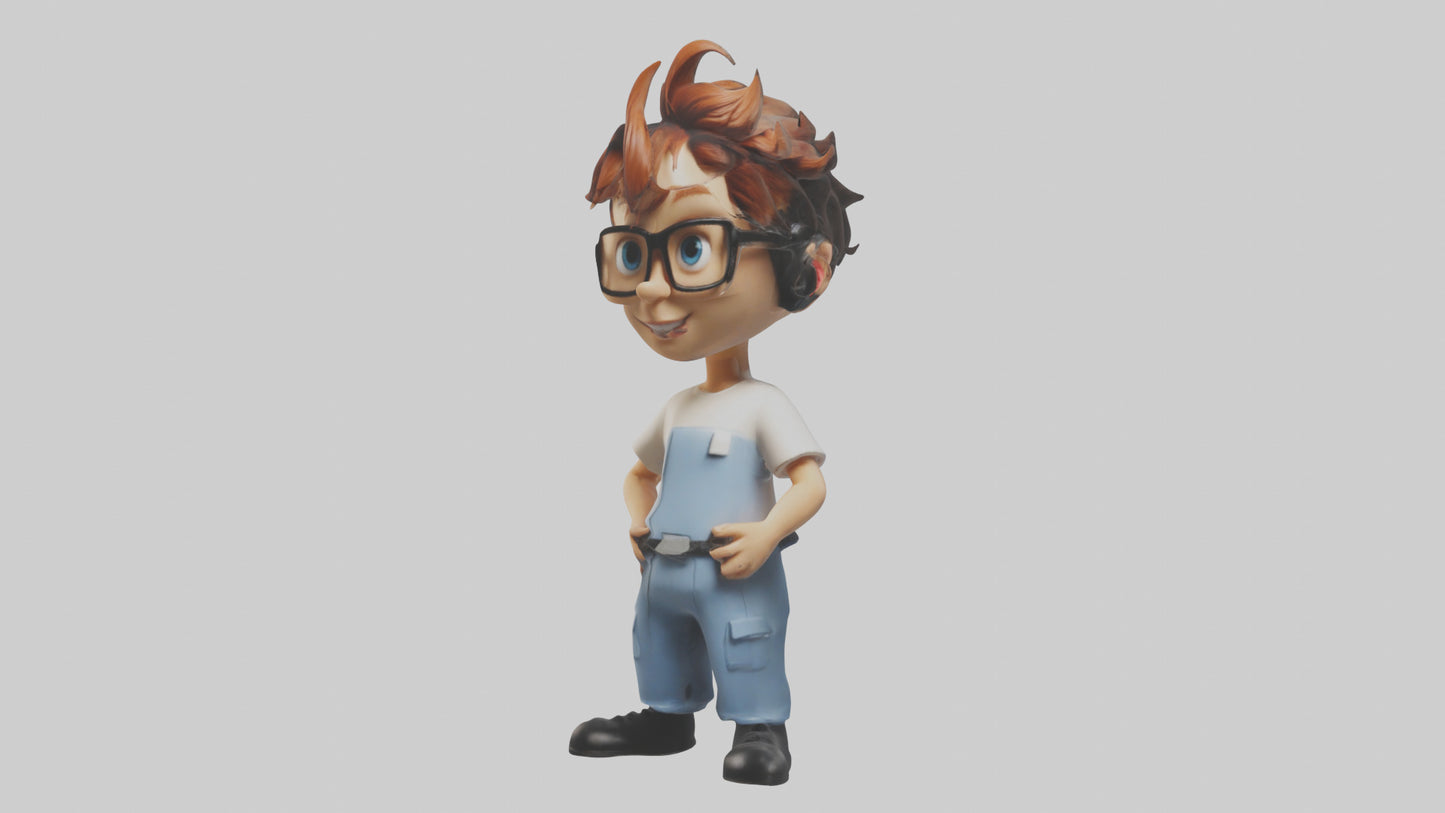 Cartoon IT Specialist model 3D model