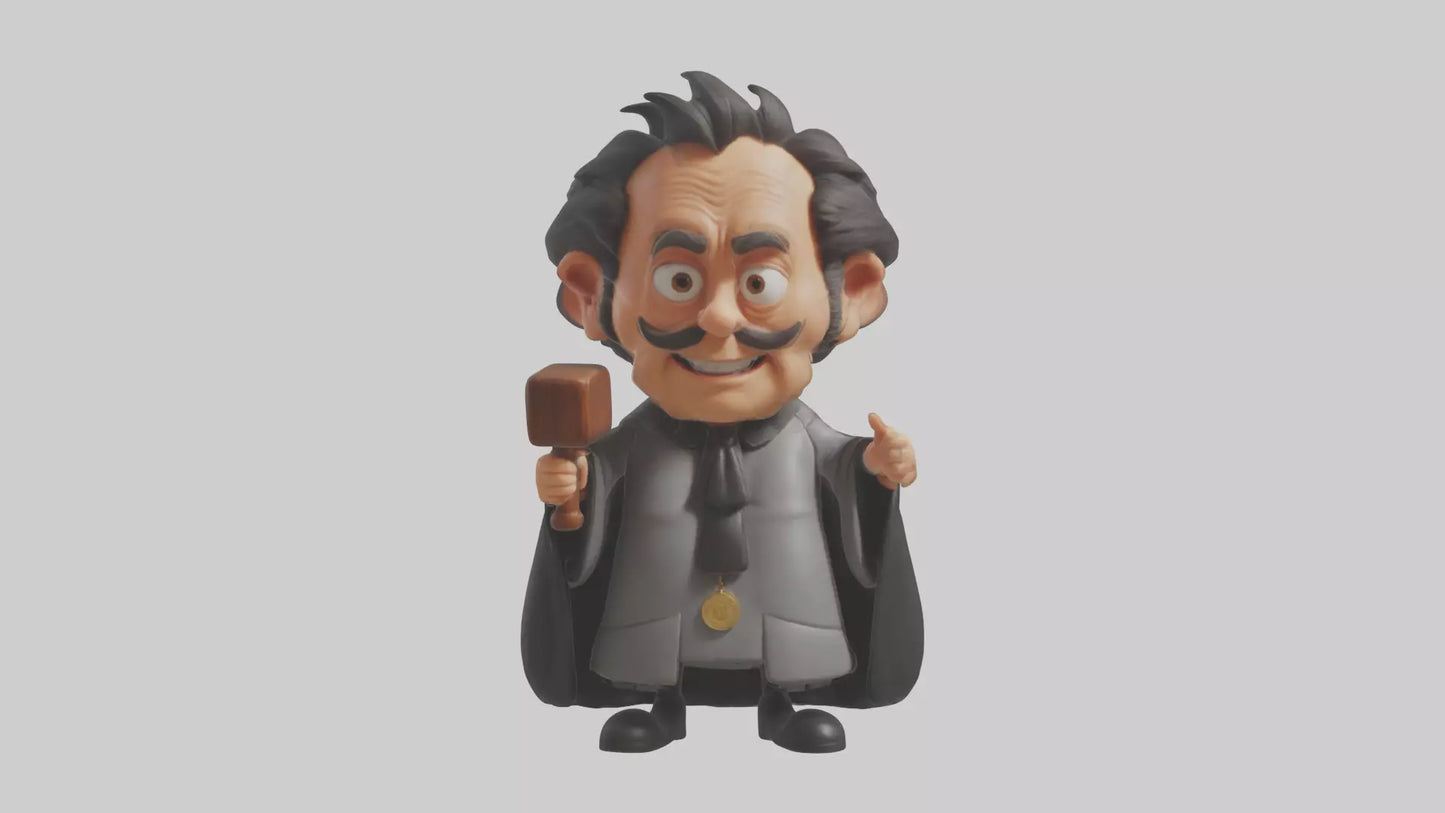 Cartoon Judge model 3D model