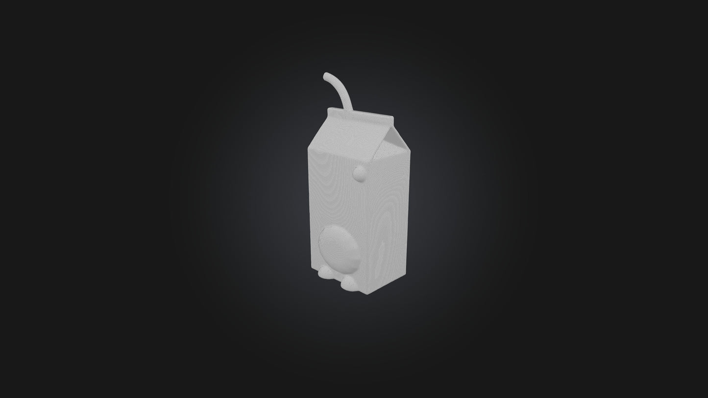 Cartoon Juice Box 3D model