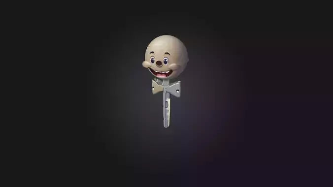 Cartoon Key 3D model