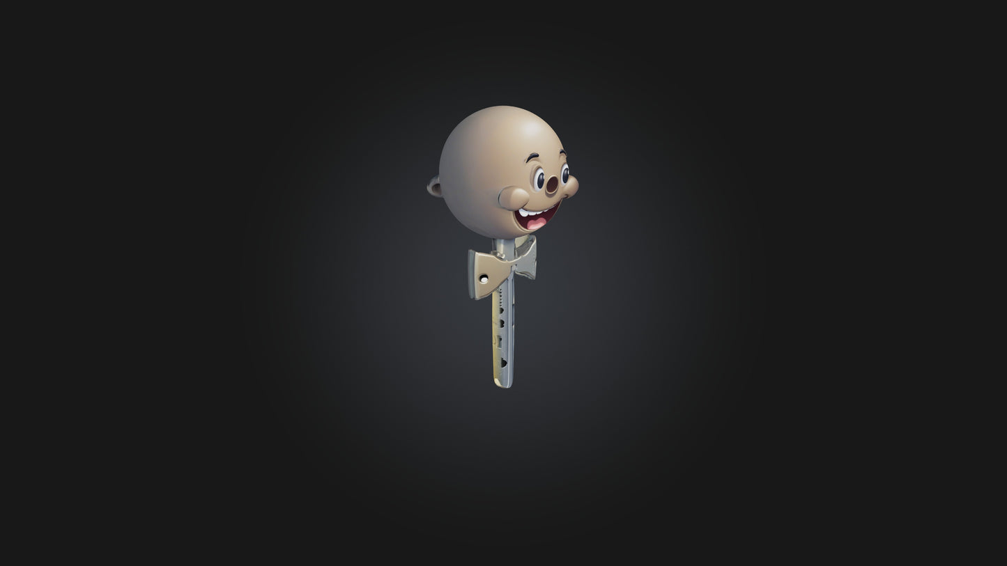 Cartoon Key 3D model