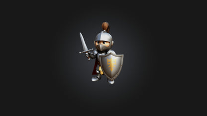 Cartoon Knight 3D model