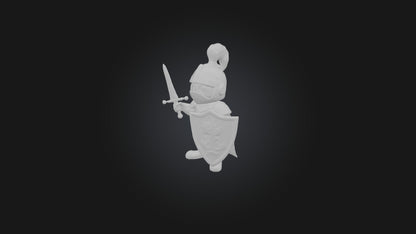 Cartoon Knight 3D model