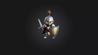 Cartoon Knight 3D model
