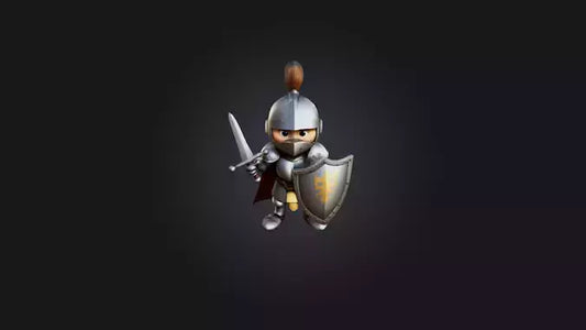 Cartoon Knight 3D model