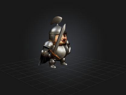 3D model Cartoon Knight VR / AR / low-poly