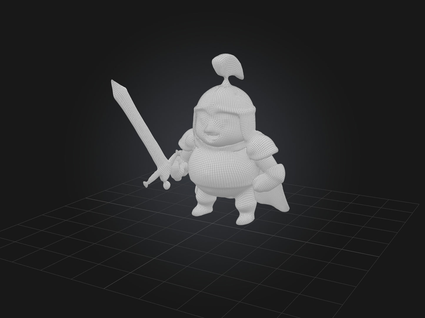 3D model Cartoon Knight VR / AR / low-poly