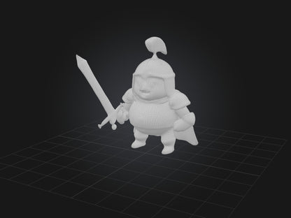 3D model Cartoon Knight VR / AR / low-poly