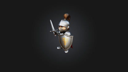 Cartoon Knight 3D model
