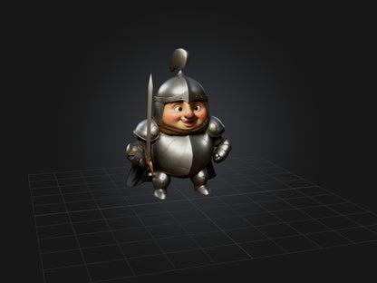 3D model Cartoon Knight VR / AR / low-poly