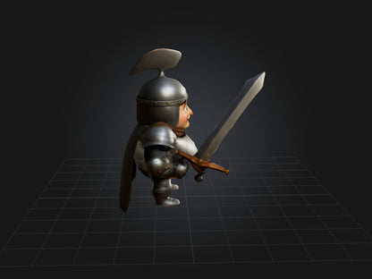 3D model Cartoon Knight VR / AR / low-poly