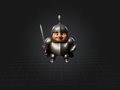 3D model Cartoon Knight VR / AR / low-poly