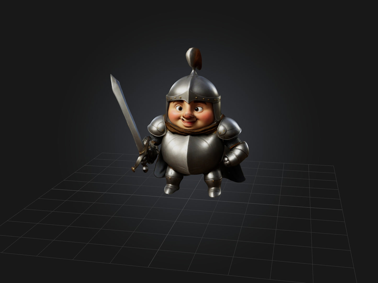 3D model Cartoon Knight VR / AR / low-poly