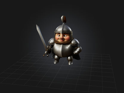 3D model Cartoon Knight VR / AR / low-poly