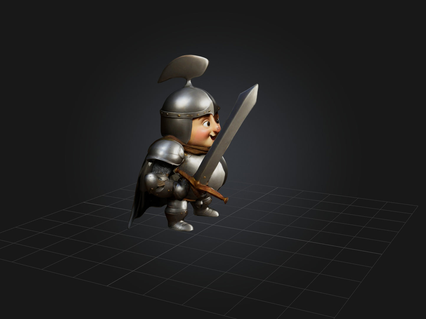 3D model Cartoon Knight VR / AR / low-poly
