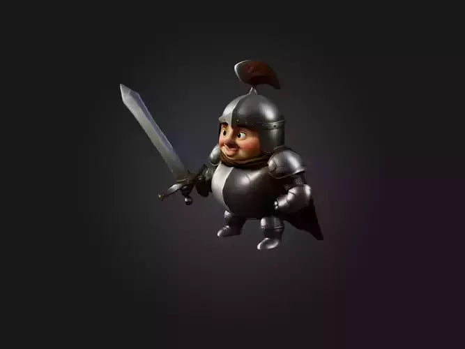 3D model Cartoon Knight VR / AR / low-poly