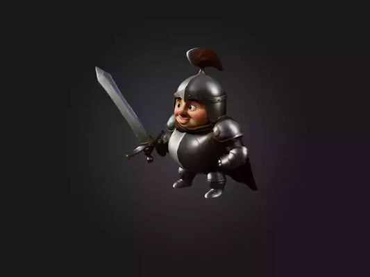 3D model Cartoon Knight VR / AR / low-poly