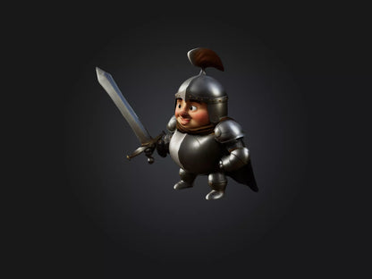 3D model Cartoon Knight VR / AR / low-poly
