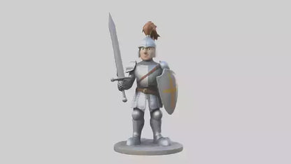 Cartoon Knight model 3D model