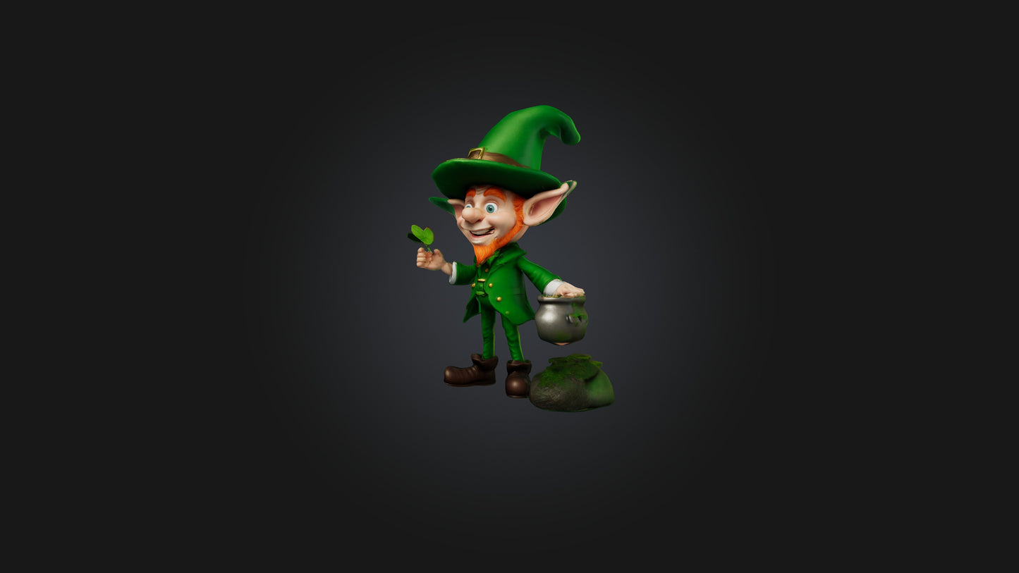 3D model Cartoon Leprechaun VR / AR / low-poly