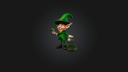 3D model Cartoon Leprechaun VR / AR / low-poly