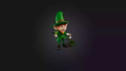 3D model Cartoon Leprechaun VR / AR / low-poly