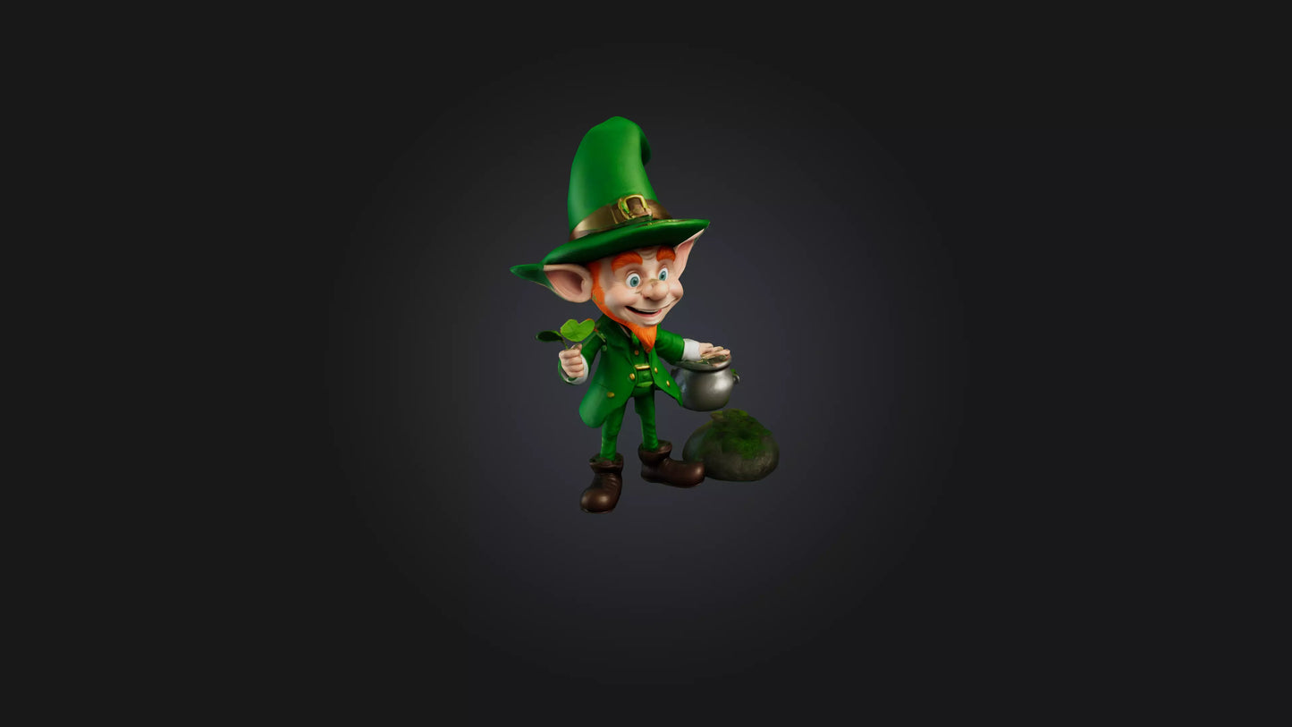 3D model Cartoon Leprechaun VR / AR / low-poly