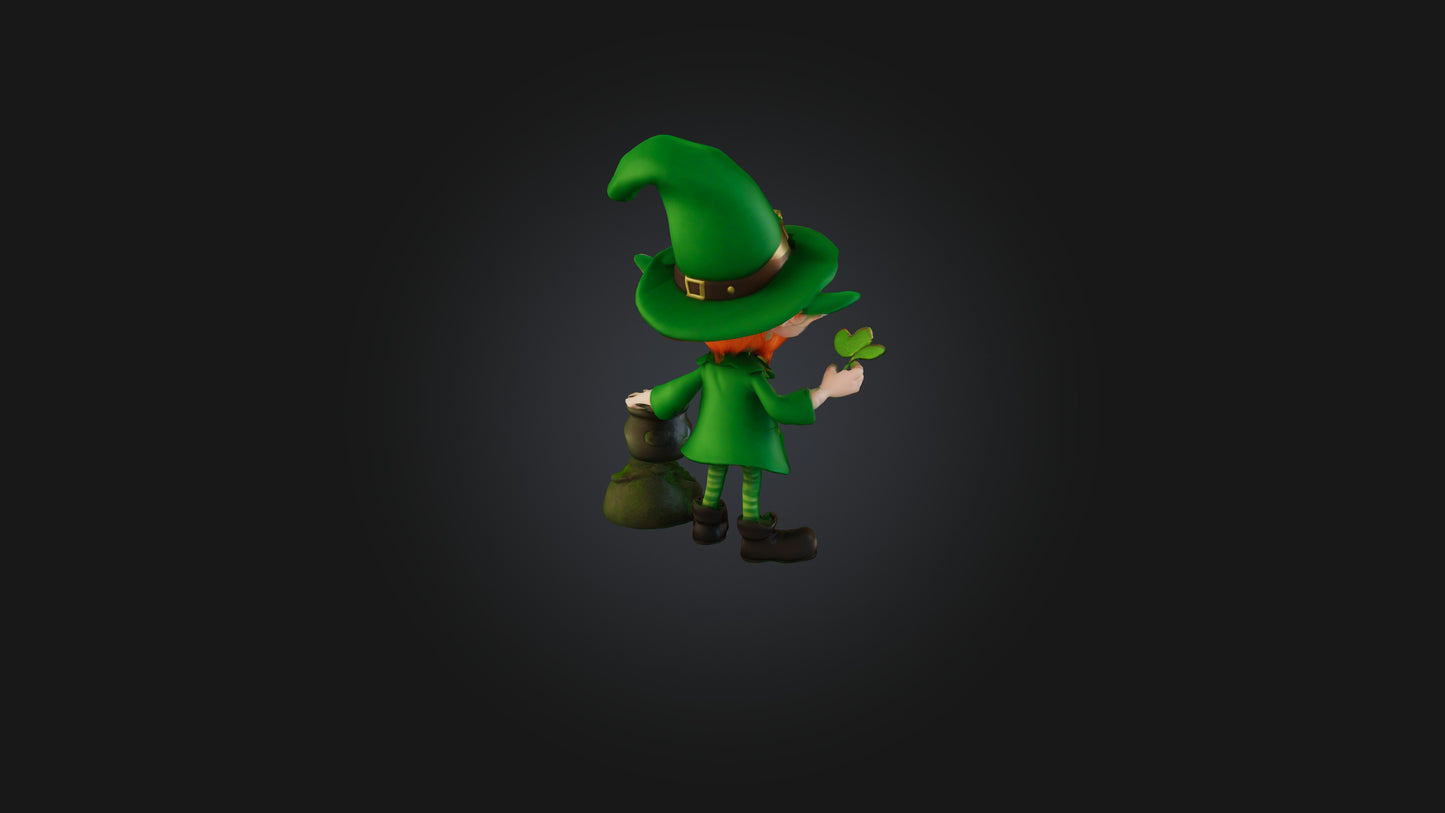 3D model Cartoon Leprechaun VR / AR / low-poly