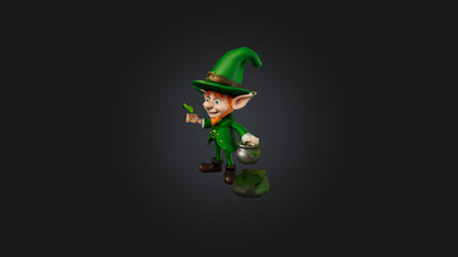 3D model Cartoon Leprechaun VR / AR / low-poly